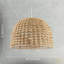 Vintage Intricate Woven Lattice Light Toned Rattan Pendant Light Shade By 