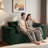 Boneless Modern Corduroy Loveseat Bean Bag Sofa-1100666248