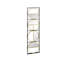 Miroir mural 47,2 "avec perles en métal noir de style contemporain pour la chambre à coucher, le salon et le vestibule