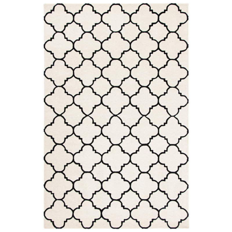 Carolene Hand Tufted Wool Geometric Rug, Rectangle 6' x 9'