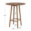 39.37" Round Bar Table, Solid Wood Bistro Table With Sturdy Frame