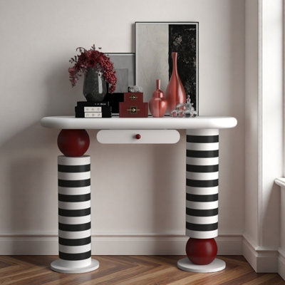 Mid-Century Modern Solid Wood Entryway Table