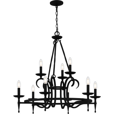 Lustre en roue de chariot à 9 lumières à intensité variable Daizhane
