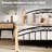 Classic Metal Platform Bed Frame,  With Under Storage, Steel Slats-1152268171