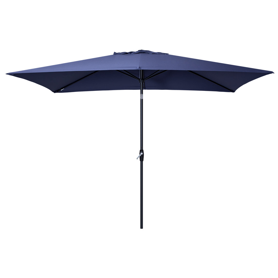 Shinetta 6.5 x 10 Ft. Square Market Umbrella Arlmont & Co. Fabric 