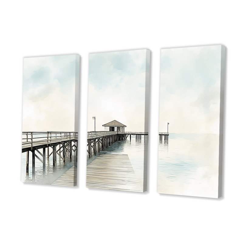 Ensemble de salon Quan - Coastal Pier, Toile tendue, H 40 po x l 60 po x P 1 po