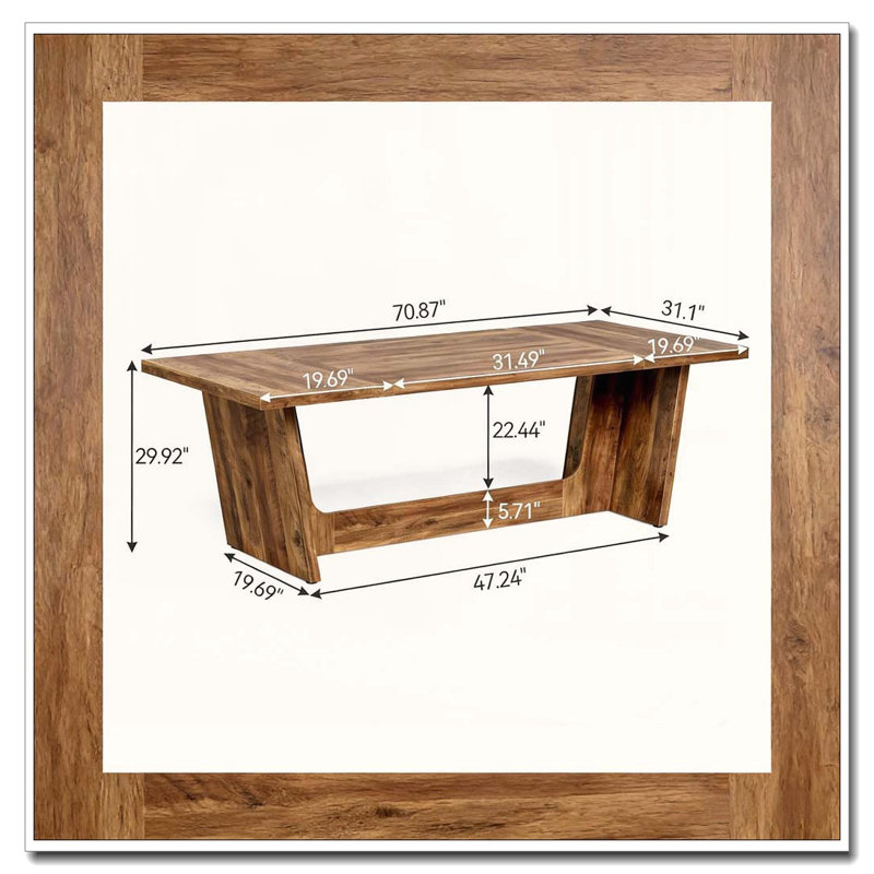 Bureau d'ordinateur en bois, Walnut