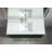 48" Wall Mounted Single Bathroom Vanity, Modern Green Finish, Built-In Night Light, Engineered Stone Top, 2 Soft-Close Drawers-1779919238