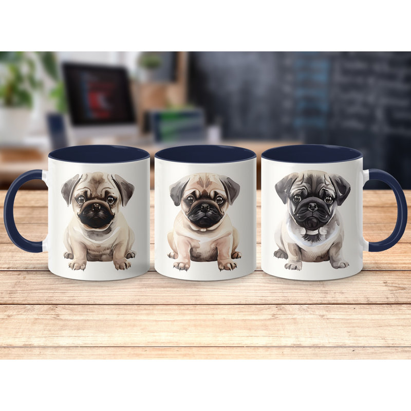 Ceramic Coffee Mug, 3, Navy