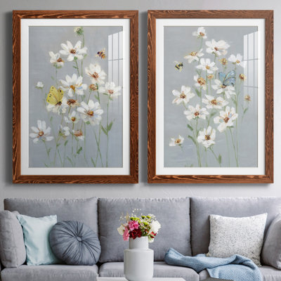 «Gathering Daisies I», ensemble de 2 reproductions d'art