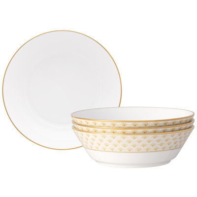 Ensemble de 4 bols à soupe Noritake Trocadero Gold, 7,5 po, 12 oz