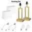 Permelia 23.5" Metal Table Lamp Set with USB, Type-C Ports and Built-in-Oulet-1006742190-1006742191