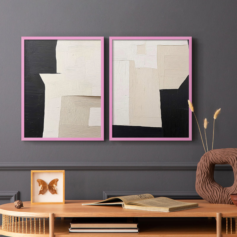 Série ABSTRACT DCXLIX - Reproduction encadrée de qualité supérieure - prête à être accrochée - aucun clou requis - aucun clou requis