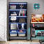 Grande bibliothèque H 70,9 po x l 31,5 po, étagère de rangement et de présentation à 5 niveaux Glassford-2034895835-2075393200