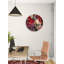 Horloge murale en verre trempé abstrait bourgogne or, horloge d'art moderne, horloge murale surdimensionnée, horloge murale surdimensionnée, cadeau de pendaison de crémaillère-1733798017-1733798024