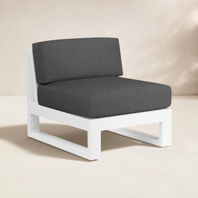 Camela Aluminum Outdoor Armless Lounge Chair , Sunbrella® Cushions Included