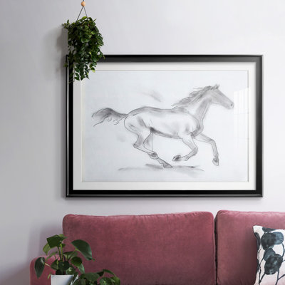 Smoke Stallion I, reproduction d'art encadrée