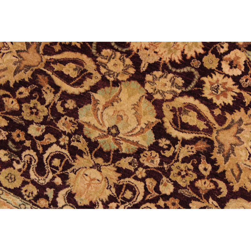 Tapis oriental beige en laine noué à la main 8 pi Geismar