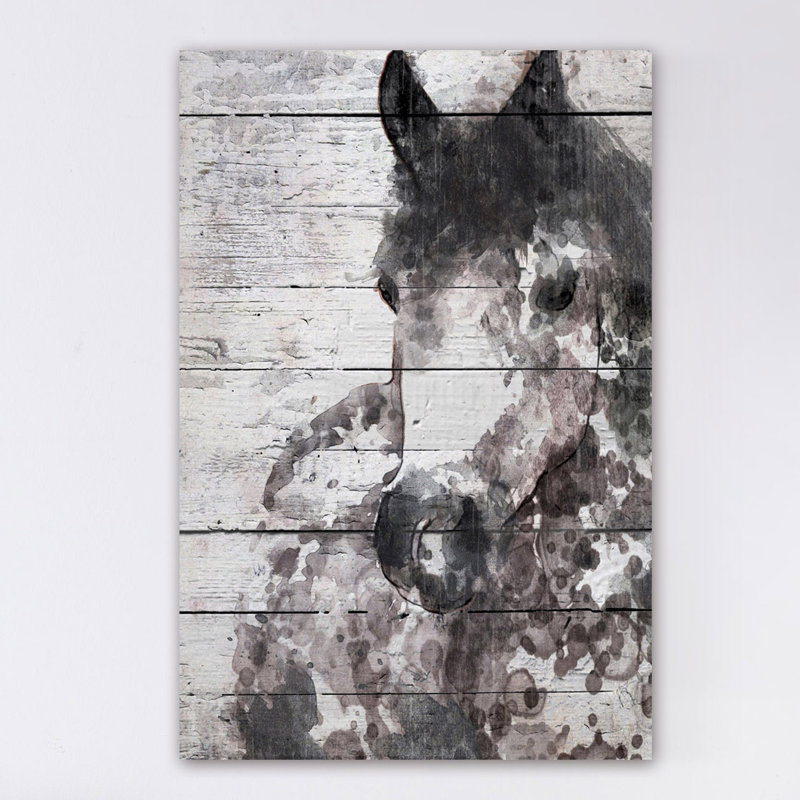 « grey cheval » par irena orlov, reproduction d’art sur toile tendue, H 18 po x l 12 po x P 1,5 po