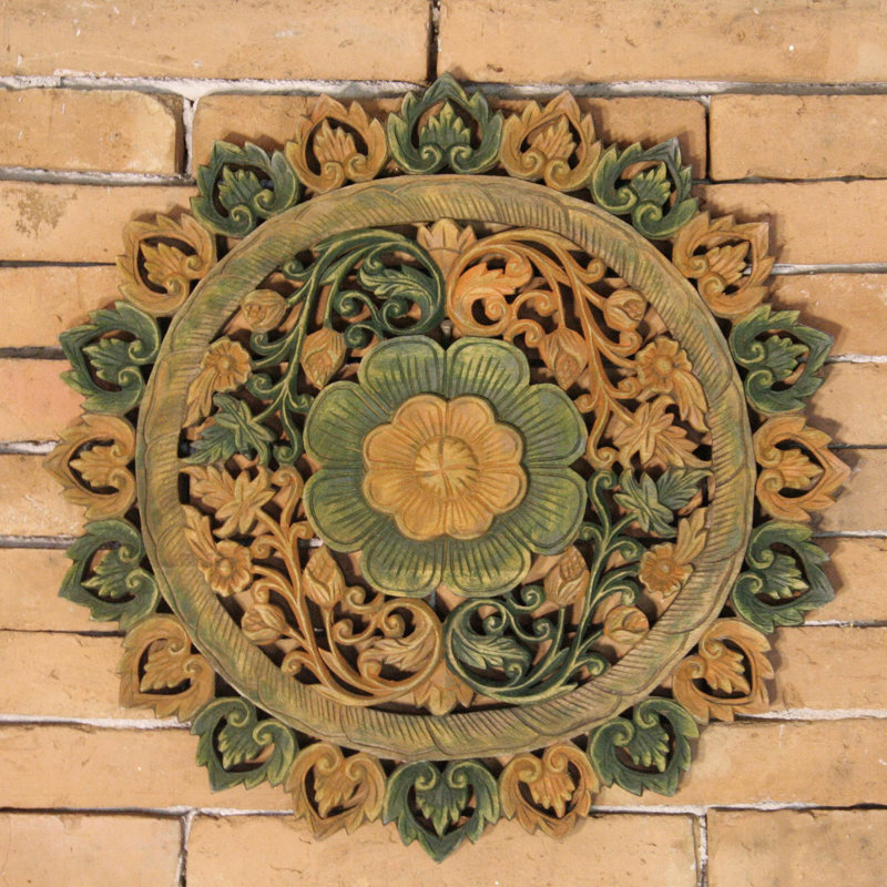 Handmade Traditional Plants & Flowers Wall Decor on Wood
