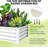 2 Pcs 6X3x1ft Rectangle White Galvanized Steel Planter Raised Boxes 8 Corner Braces & Support Poles-2066501041-2066501040