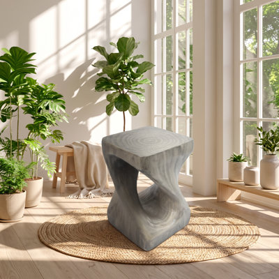 Christopher Knight Home 11.75" W x 11.75" D x 16" H Faux Wood Grain Magnesium Oxide Side Table