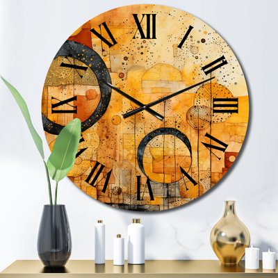 Horloge murale en métal Chanler