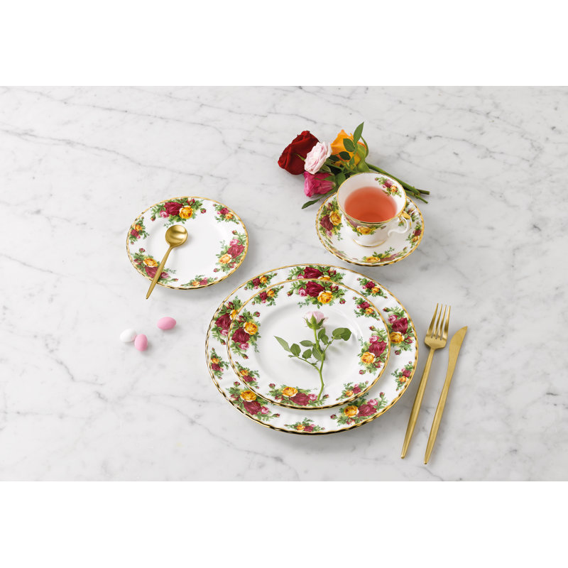 Royal Albert Old Country Roses 5 Piece Bone China Place Setting, Service for 1
