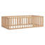 Structure de lit en bois avec clôture et porte-1680544725
