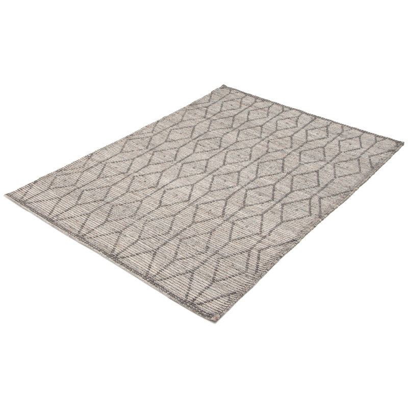 Tapis unique rectangulaire gris de 5 pi 3 po x 7 pi 3 po Helouisa