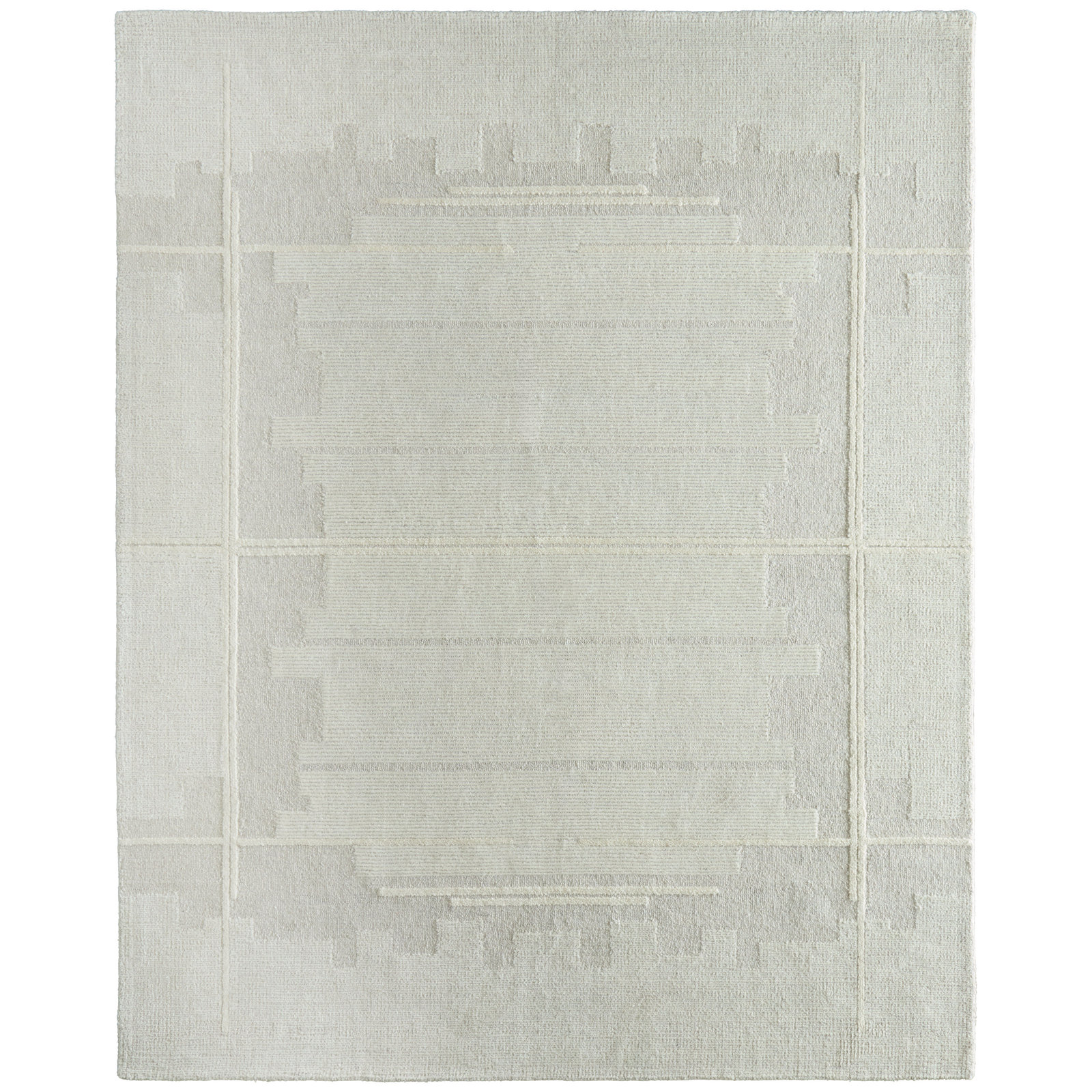 Timitra Modern Geometric Area Rug, Beige, Rectangle 2' x 3'