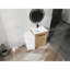 »Meuble-lavabo autoportant en céramique - lavabo en céramique et armoire de rangement avec porte à fermeture en douceur, ensemble kd