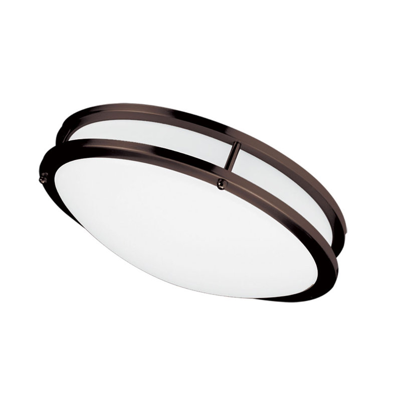 Amy LED Flush Mount, Bronze, 4.25" H x 16" W x 16" D