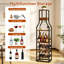 Wine Bottle & Glass Rack Brown