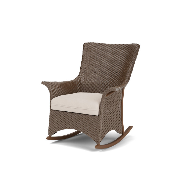 Mandalay Outdoor Rocker Chair, Canvas Birdseye Sunbrella® Canvas, Bark