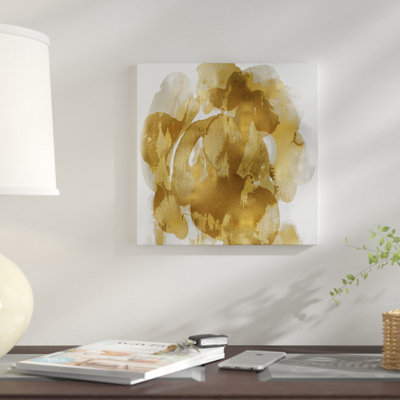 « flow i », reproduction d’impression sur toile dorée