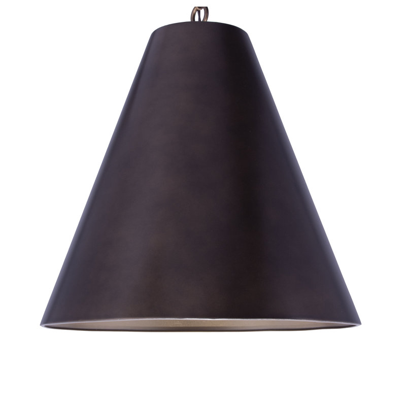 Luminaire suspendu 5 lumières unique/à cônes Harlow, Bronze foncé