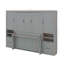 Grand lit escamotable mural avec placard, tiroirs et tablettes-1482792083