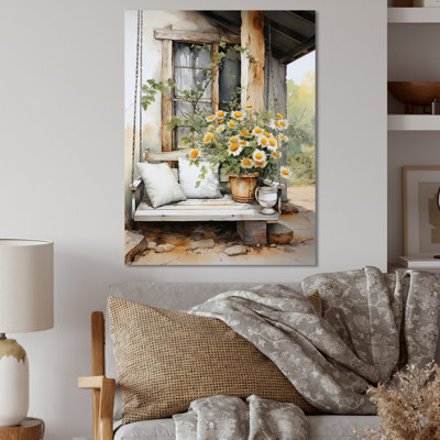 Farmhouse Gentle Breeze III - Bench farm Metal Wall Decor