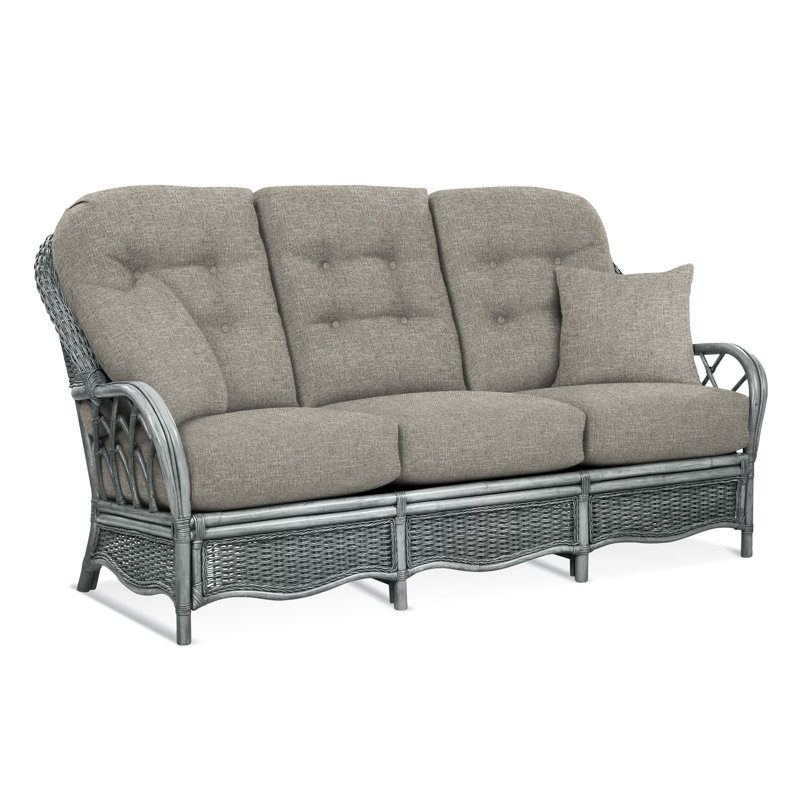 Everglade Upholstered 76'' Sofa, Basic Grey; 0317-83, Willow