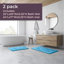 Lavish Home Set of 2 Memory Foam Bath Mats, Blue-197992111
