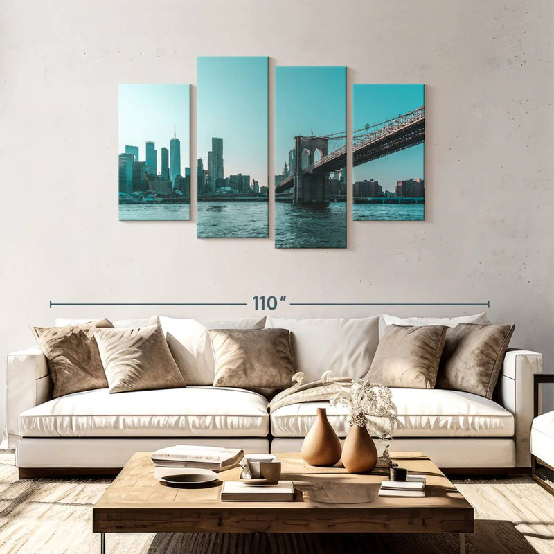 Lilie Brooklyn Bridge Daybreak, 48" H x 75" W