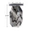 Table d'appoint Wira, plateau rond, base sculpturale, marbre blanc noir 23 pouces