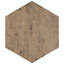 Carreau de mur et plancher en porcelaine aspect bois 14 po x 16 po Retro Hex
