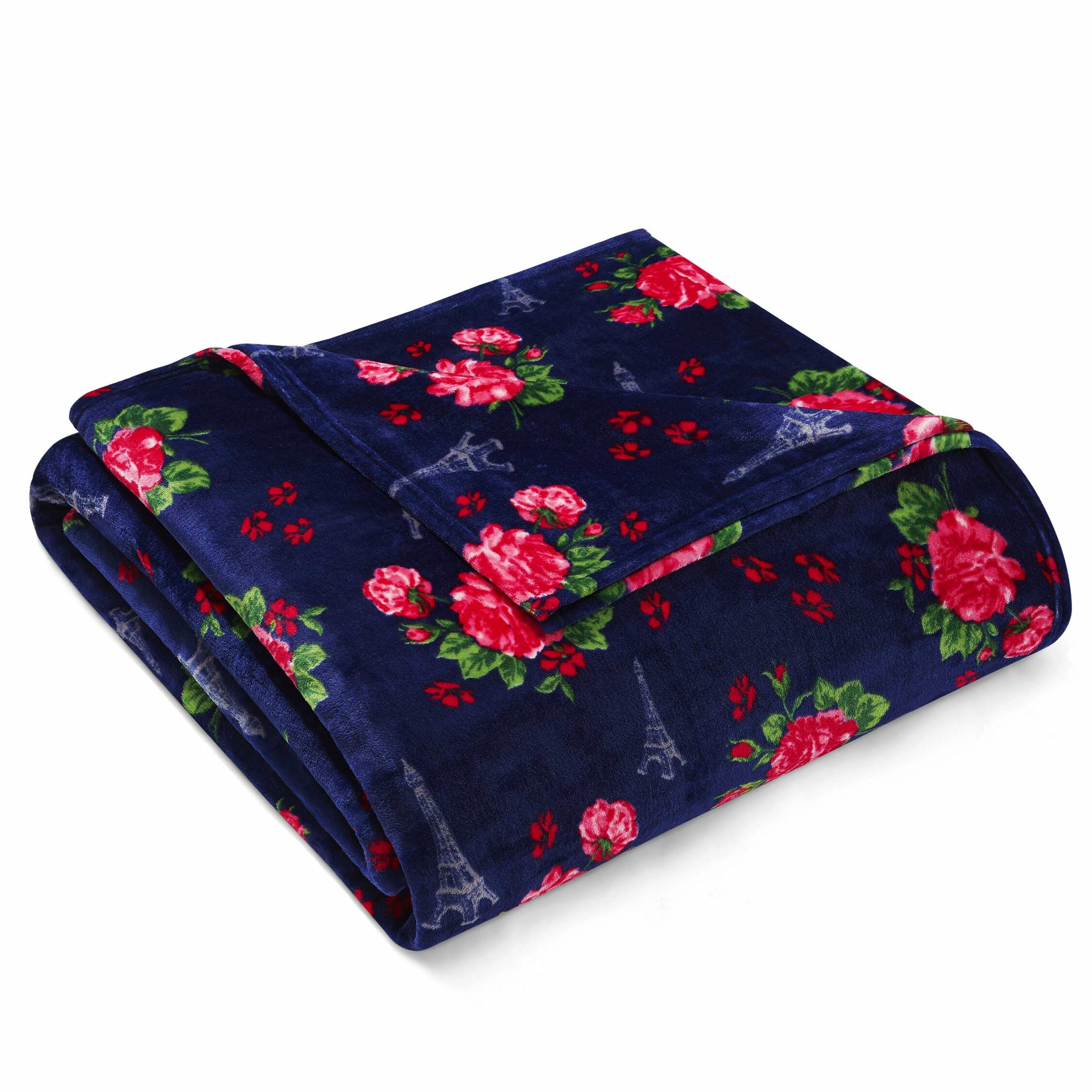 French Floral Ultra Soft Fleece Blanket