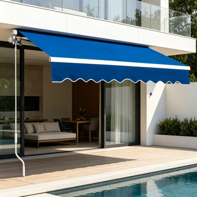 Garden Sanctuary 300cm D Polyester Cover Retractable Freestanding Awning