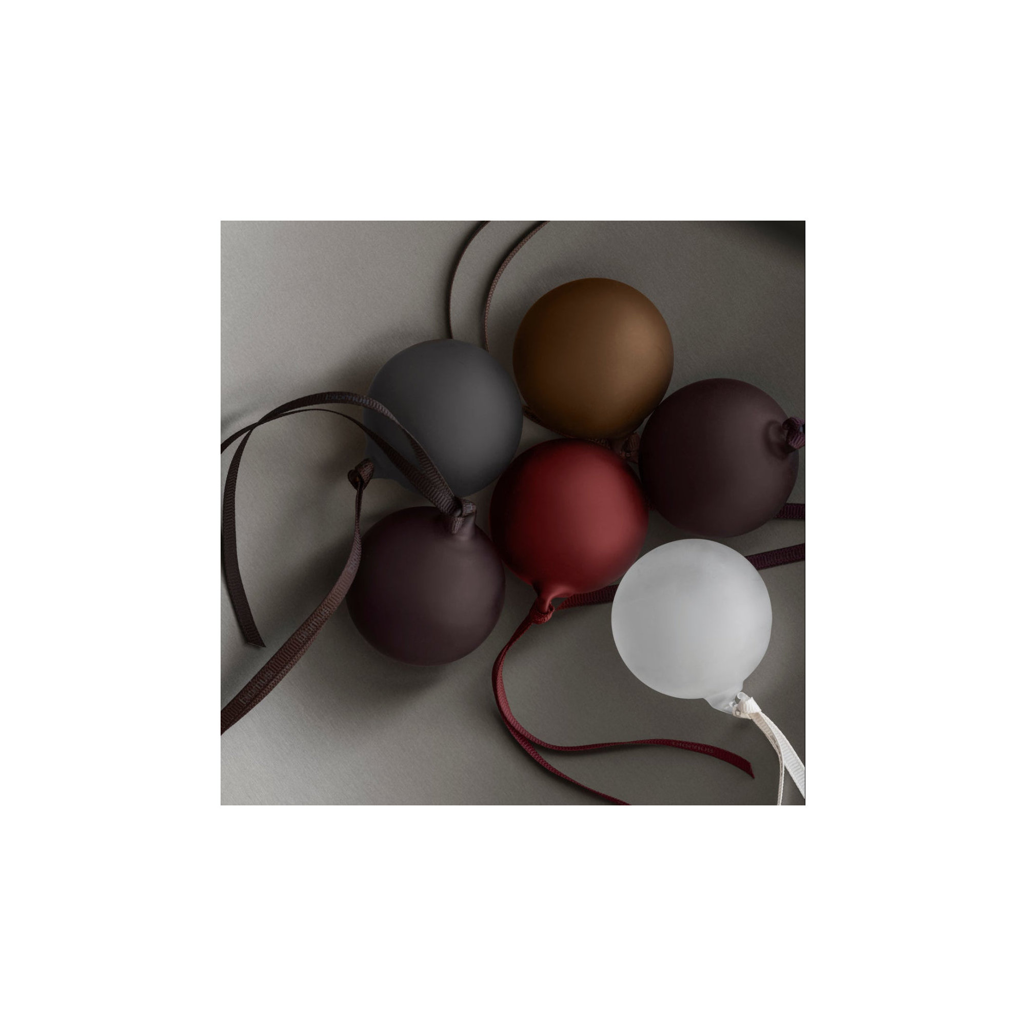 JUHLA Matte Glass Ornament, Brown