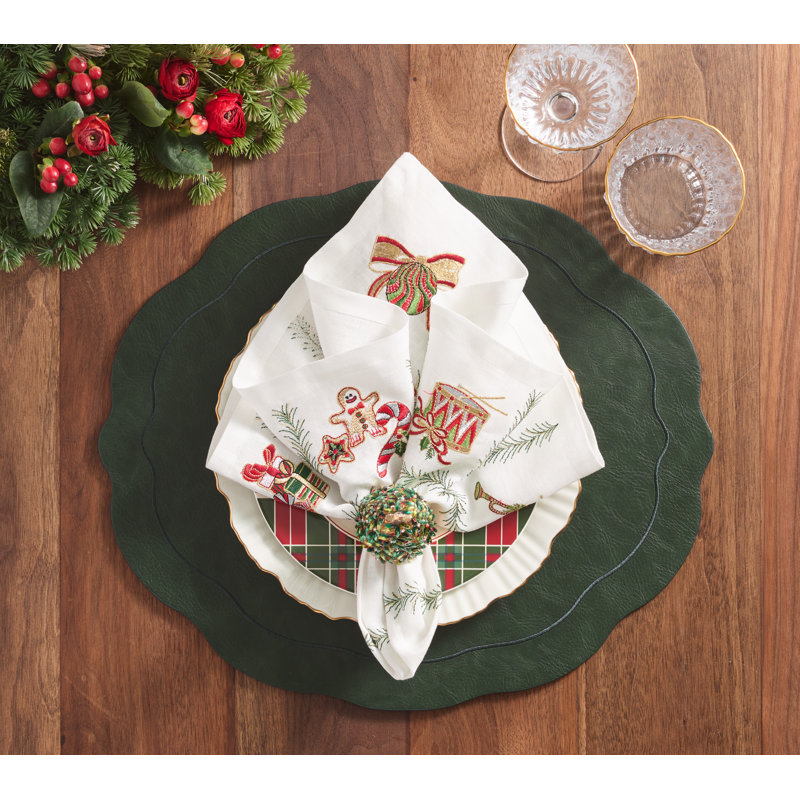 Xmas Trellis Napkin
