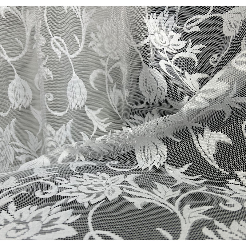 Vinson Lace Semi Sheer Curtain Single Panel, 200cm Width x 122cm Drop