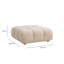 Pouf modulaire Calliope Cream Performance Velvet